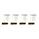 Art Deco Wall Lights in Blown Glass and Brass, Italy, 1940s, Set of 4