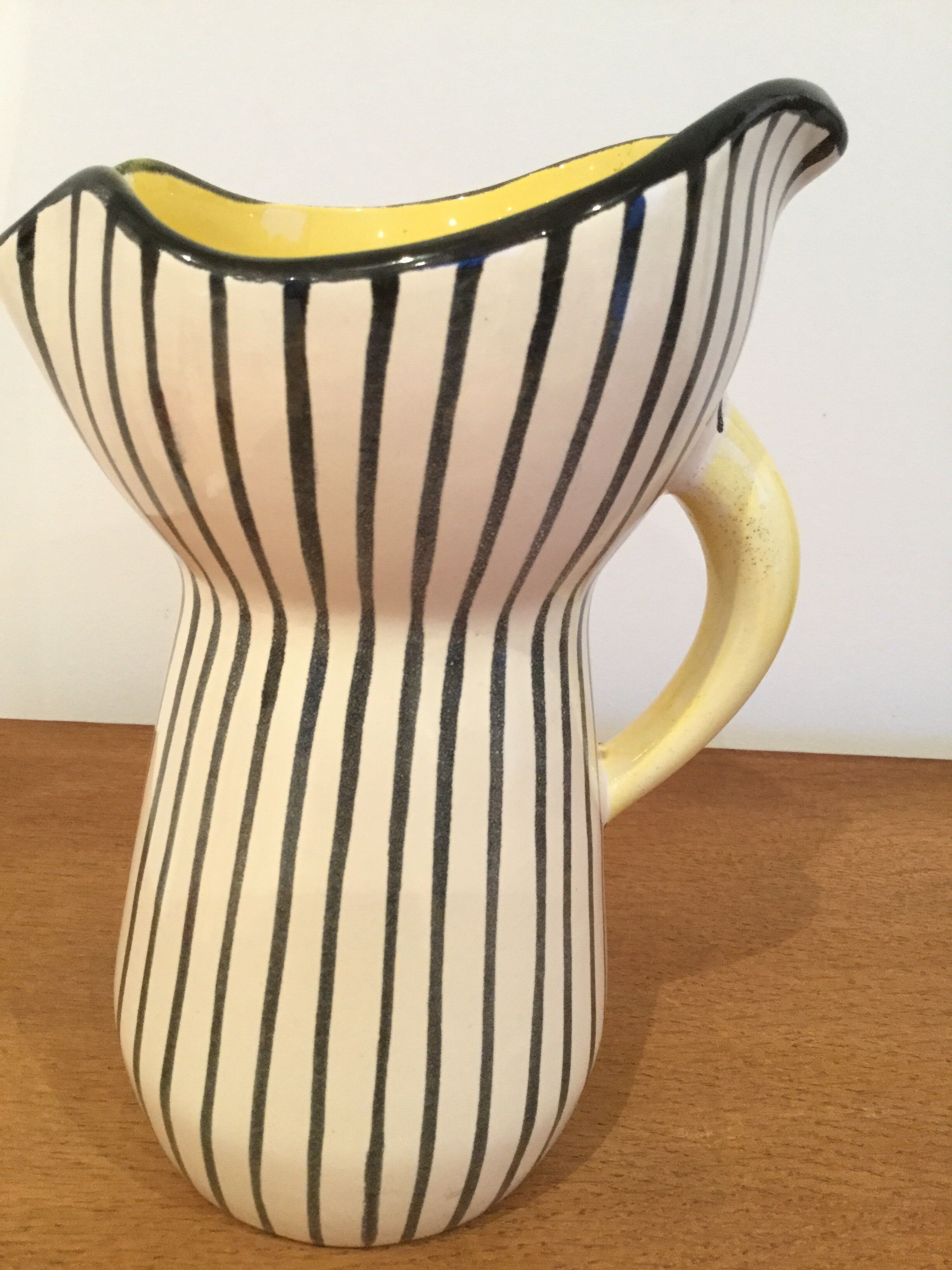 Ceramic pitcher vase by Gabriel Fourmaintraux period 1950