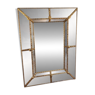 Vintage Venetian mirror with a frame from around 1970.