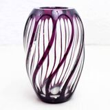Bohemian crystal vase Johannes Oertel & co Haida