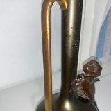 Pair of bronze pitcher vases
