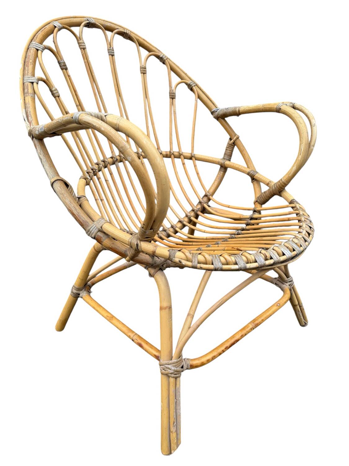 Pair of rattan armchairs from the 60s