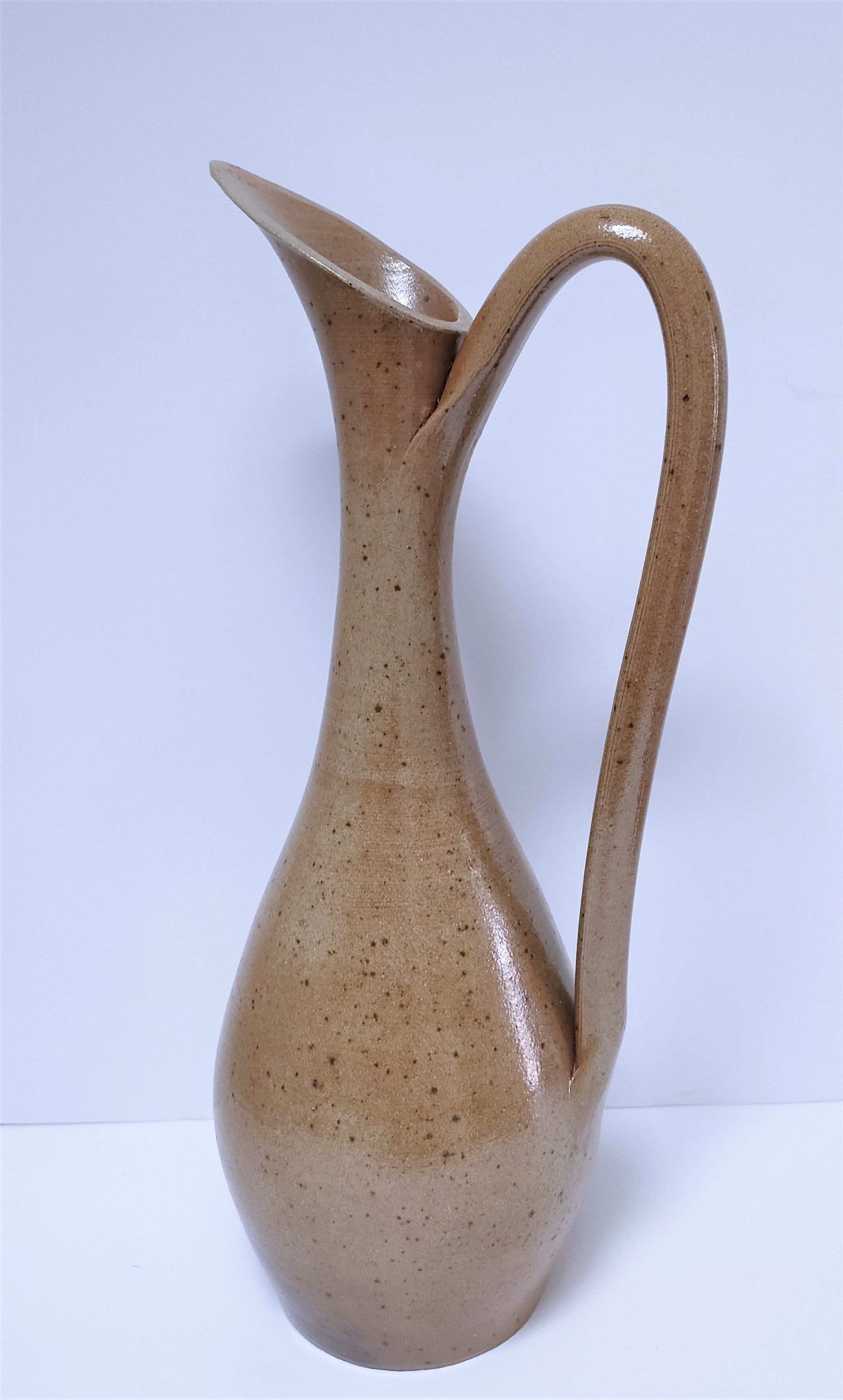Pitcher sandstone pyrite ochre tone 70s height 40.5 cm