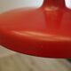 Danish red metal pendant lamp, industrial style, 1960s