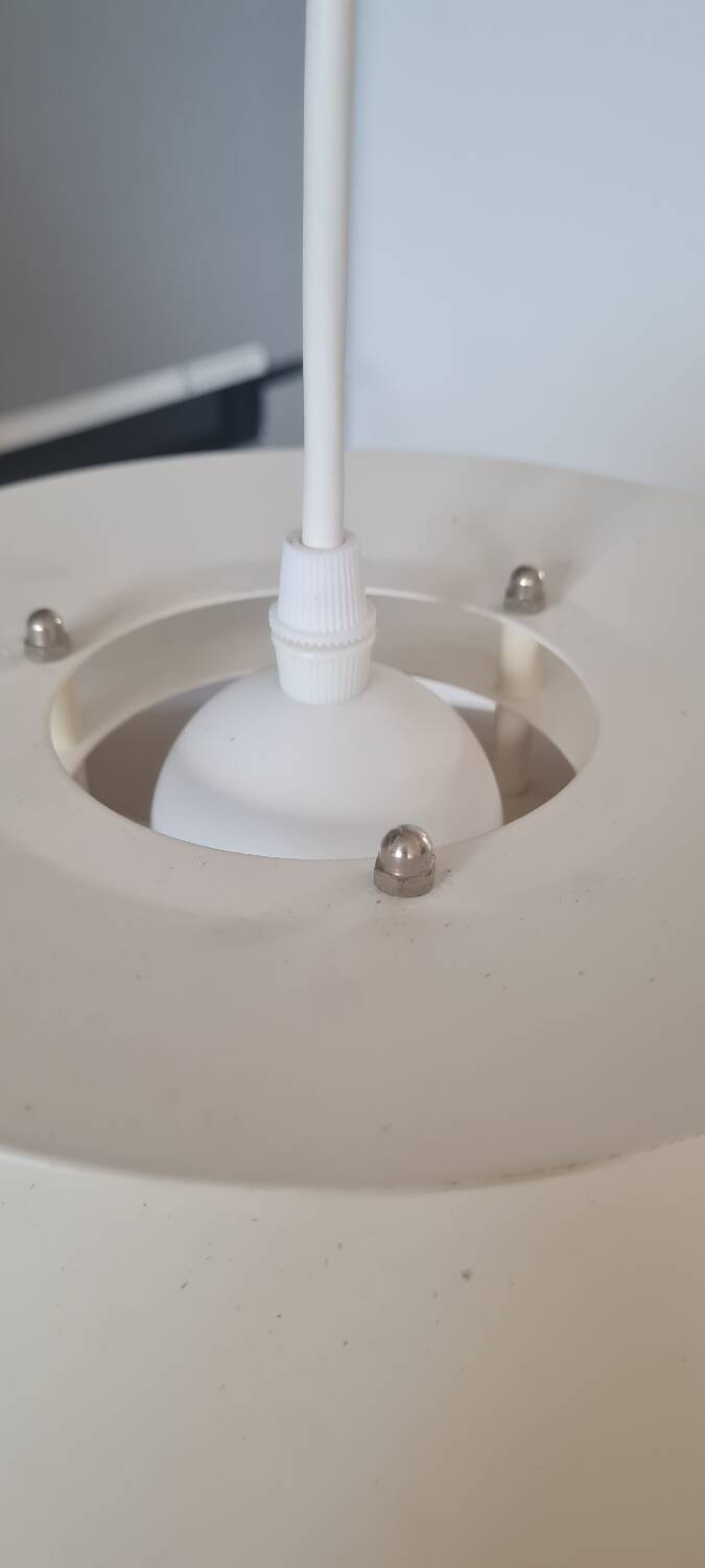 Scandinavian pendant light "Jeka" white 1970