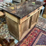 Parisian sideboard in walnut marble top