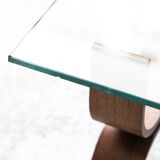 Coffee table with a steam-bent base by Ilse Möbel, 1960’s