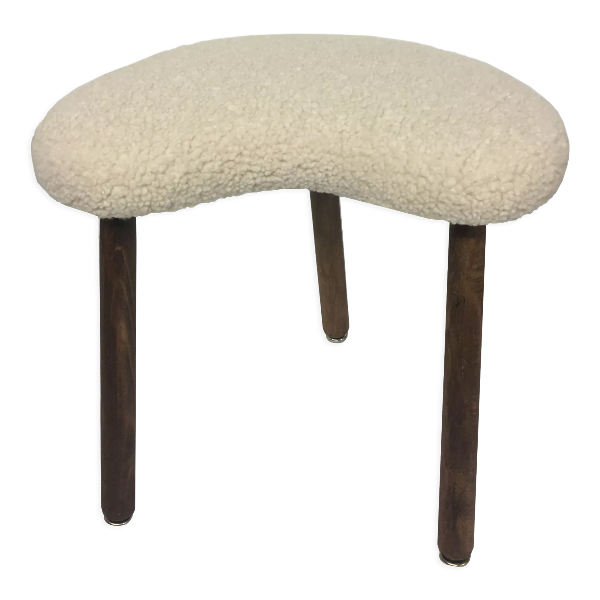 Painted beech tripod stool, contemporary