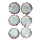 6 assiettes creuses terre de fer St Amand "Mûrier"