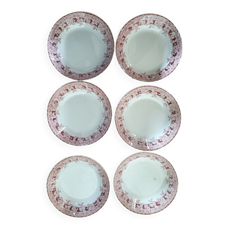 6 St Amand "Mûrier" ironstone soup plates