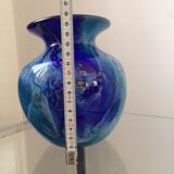 Vase Biot J M Operto verre multicouches vintage