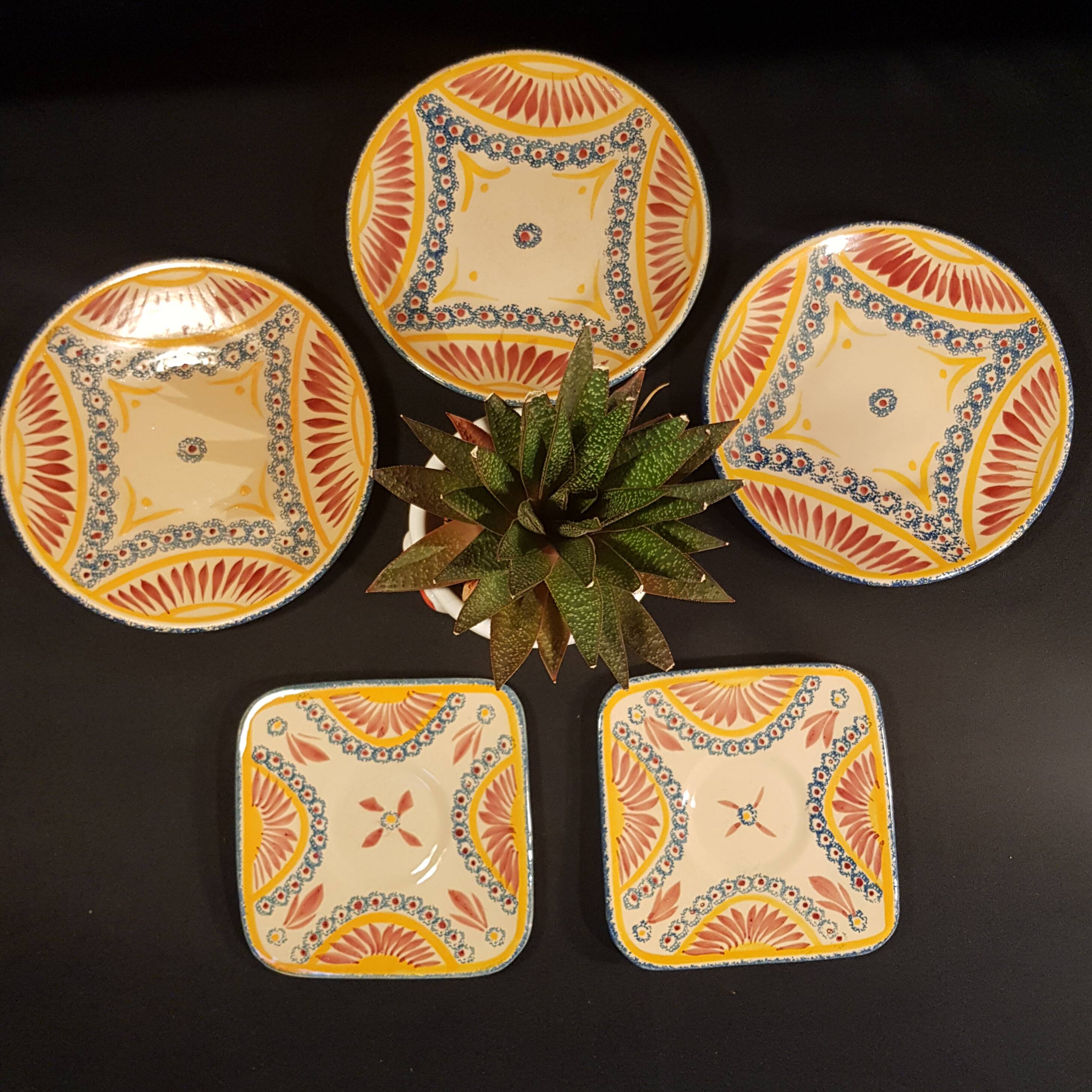 5 Henriot Quimper saucers or plates