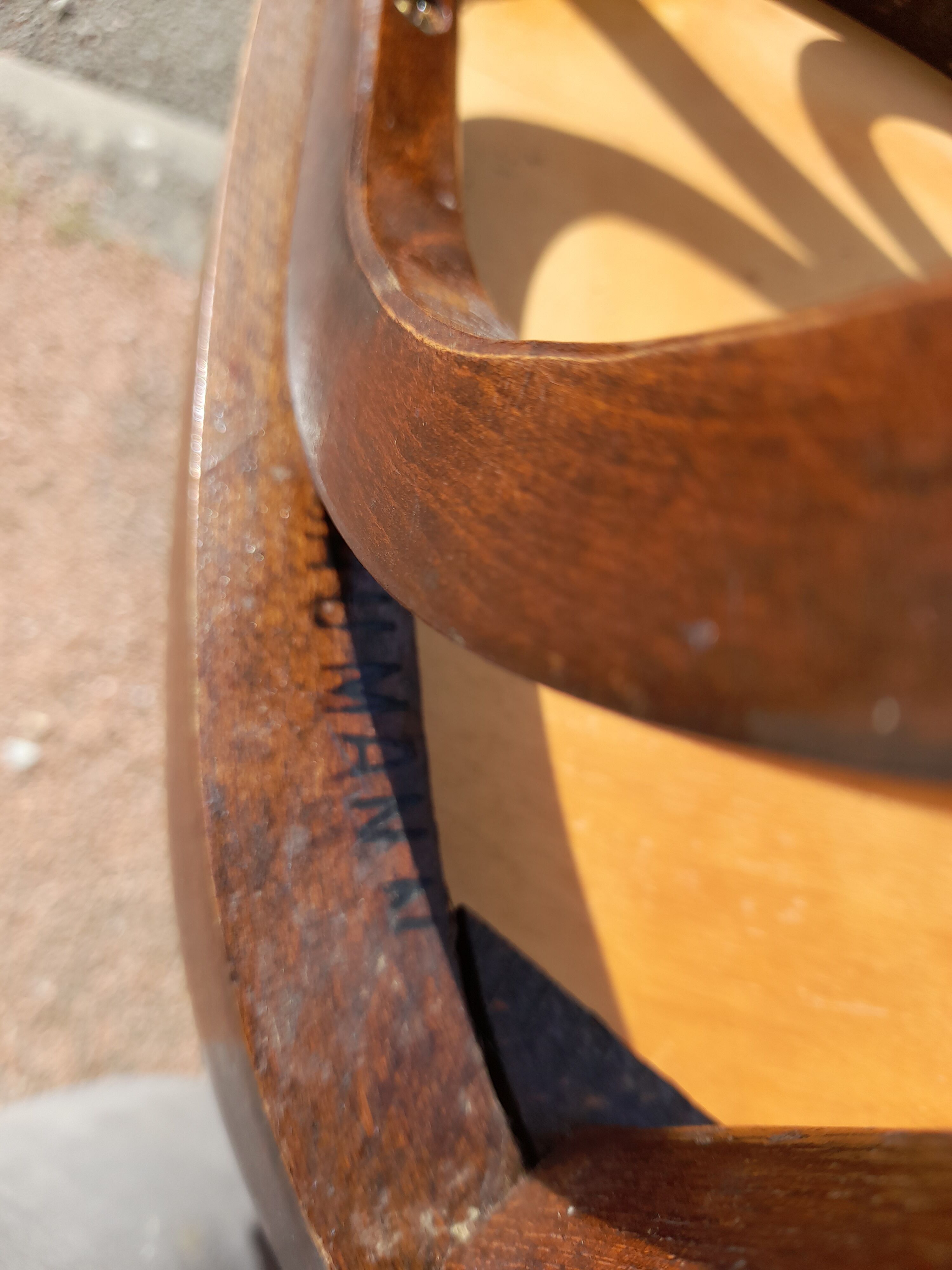 Pair of bistro armchairs signed Baumann 1930