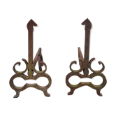 Paire de chevets fonte de fer années 60 cheval