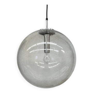Grande lampe suspendue globe Limburg Glashütte années 1970 Allemagne