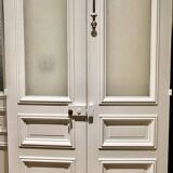Haussmannian old glazed double door