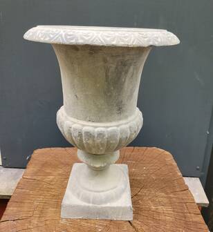 Cast iron garden vase grey planter