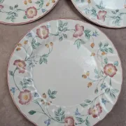 Set of 5 Churchill Briar Rose dinner plates – Vintage English earthenware