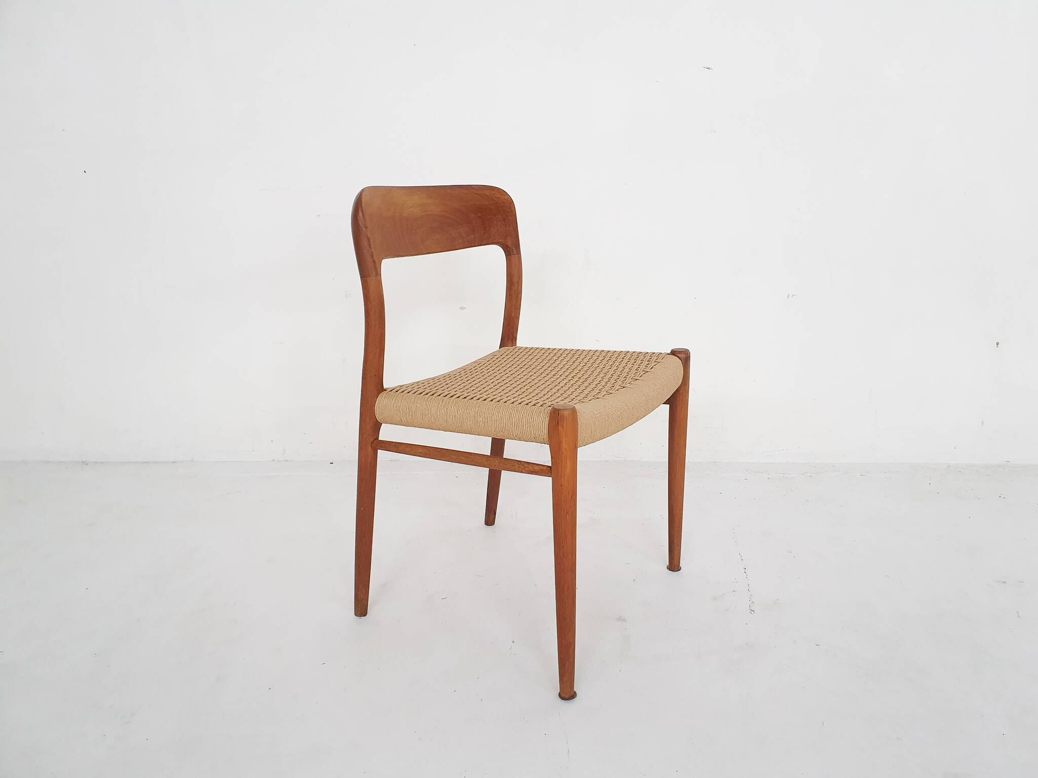 Niels Otto Møller “Model 75” papercord dining chair, Denmark, 1950's