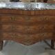 Louis XV style chest of drawers in wood and marble