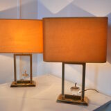 "Apple" a house the Dolphin lamp pair