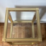 Vintage gold metal side table - end table