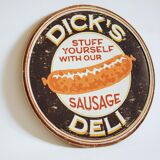 Dick's vintage canvas sign plate screen-printed