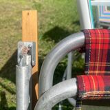 Checkered camping chair