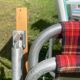 Checkered camping chair