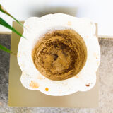 Vase in white porous stone, Italy early 1900s