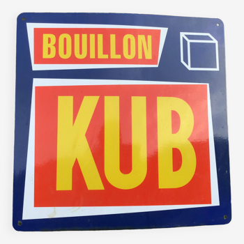 BOUILLON KUB enameled plate
