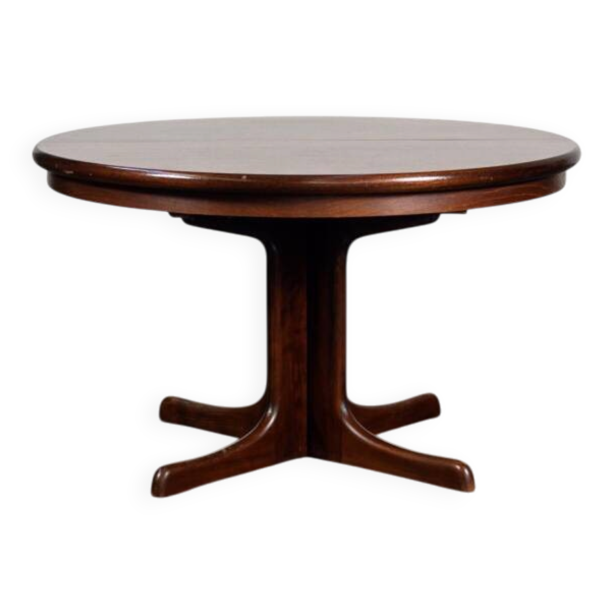 Table with central legs and 2 extensions.