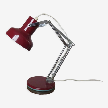 Lampe articulée en metal chromé et métal laqué années 60 70