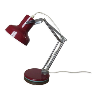 Articulated lamp in chromed metal and lacquered metal 60s 70s