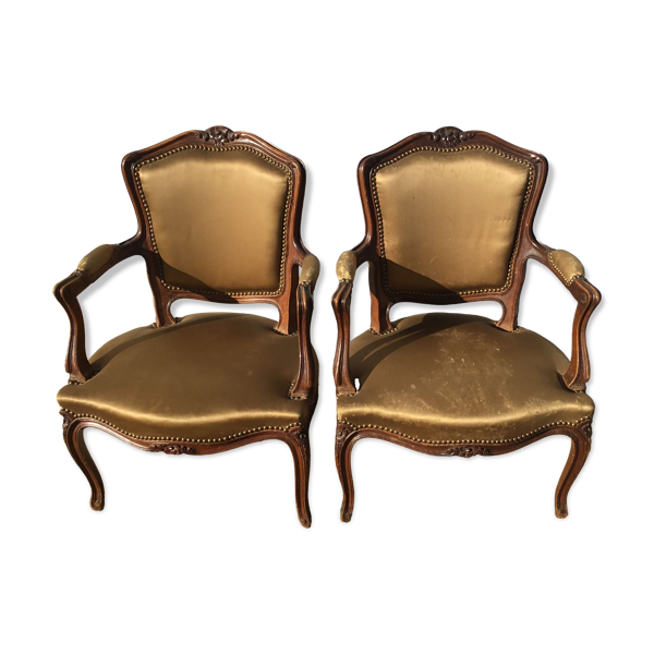 Paire de fauteuils Louis XV