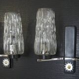 Pair of wall lights from the 1950s-1960s with a push switch