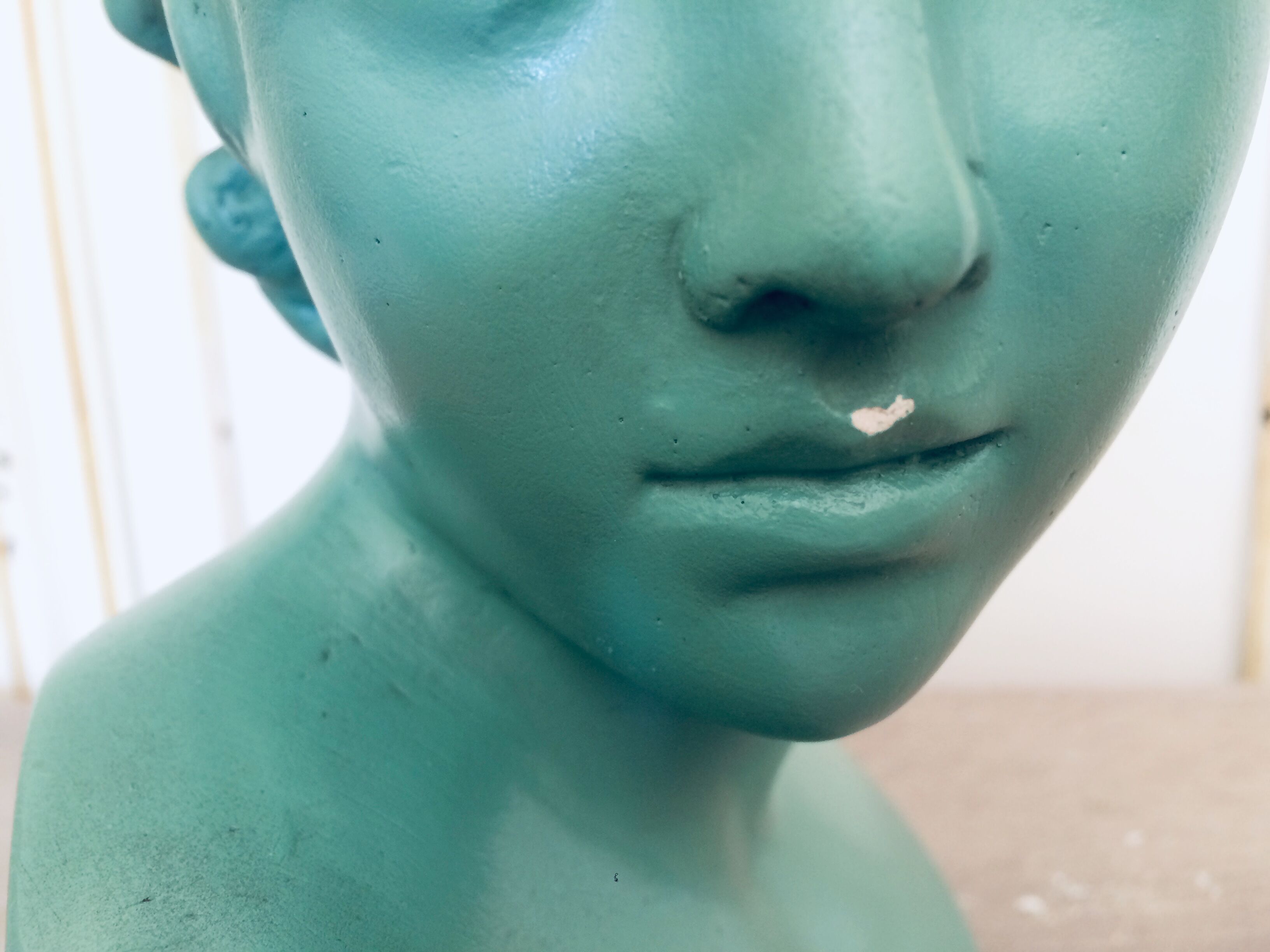 Original painted plaster bust