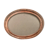 Carved wood oval frame