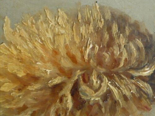 Still Life with Chrysanthemums - French School XIXth - signed - original frame