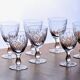 8 old crystal wine glasses house Orrefors Karolina collection