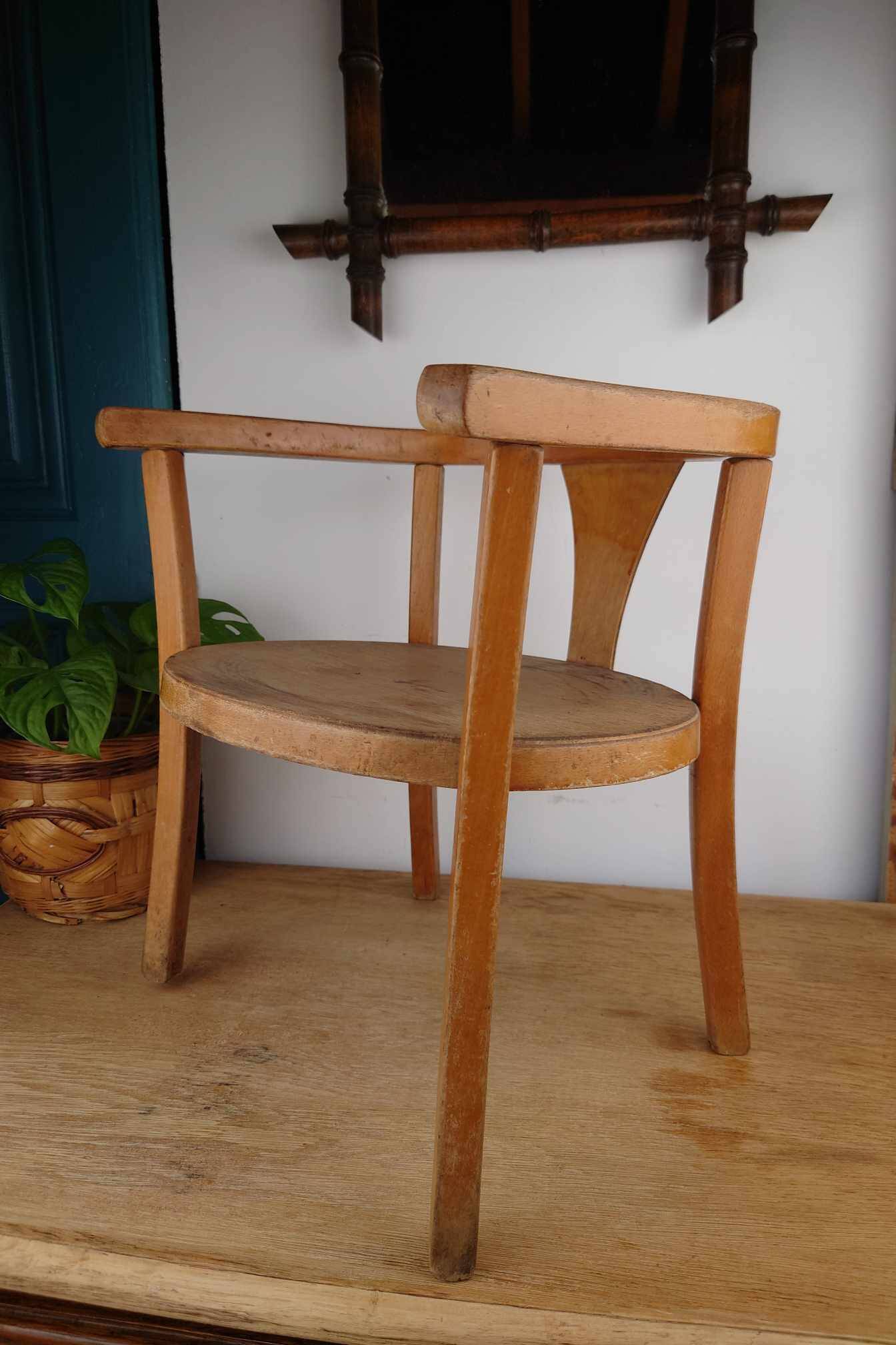 Antique Wooden Children's Chair - Baumann Style