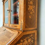 Secretary with marquetry library