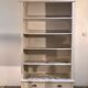 Bookcase, shelf, storage cabinet in solid wood white