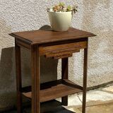 1940s bedside table in solid oak