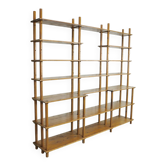 Handmade wooden bookshelf, 1960s