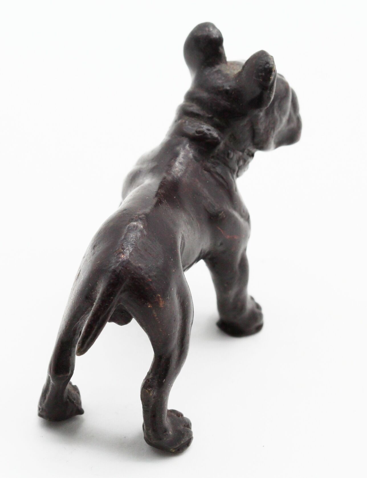 French brass bulldog statue