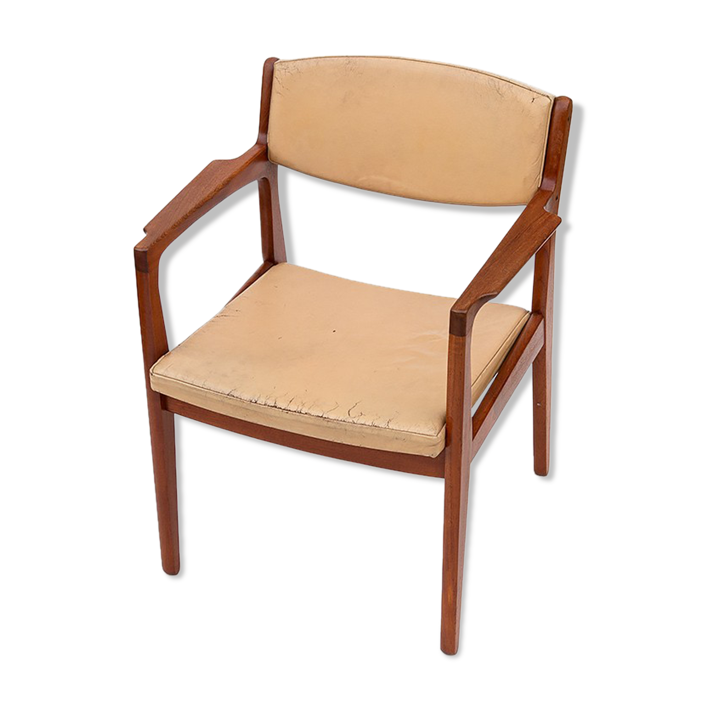 Danish Modern Teak & Leather Armchair by Erik Buck for Ørum Møbelfabrik