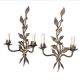 Pair of large wall sconces attributed to Maison Baguès, Paris, circa 1966.