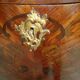 Important Louis XV secretary, in floral marquetry and rich.