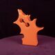 Abstract Orange Ceramic Sculptural Vase, Postmodern / Space Age, Italy, 1980